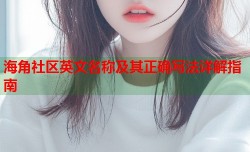 海角社区英文名称及其正确写法详解指南
