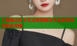 上海角社区卡无法使用解决方法及常见问题全攻略